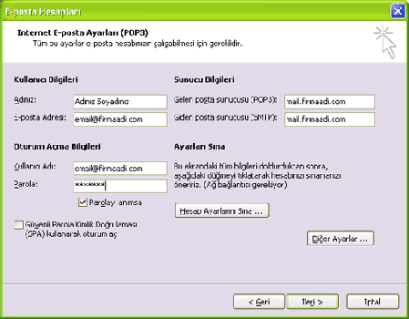 Doping Adsl Outlook Ayarları